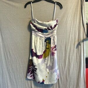 NWT! Limited strapless dress. Beautiful! Size 0! Floral blend